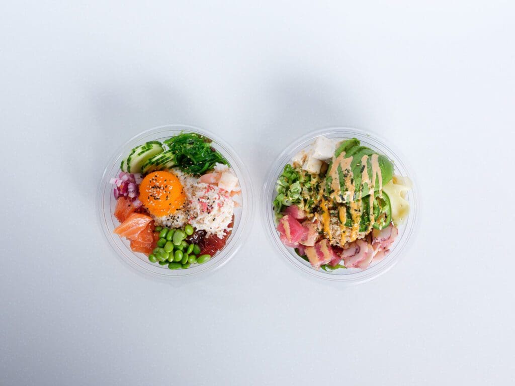 two bowls in a row