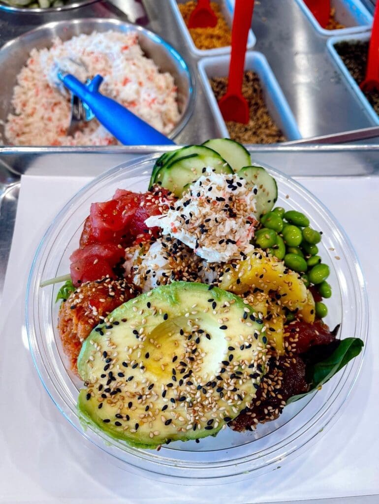 build your own bowl on production line