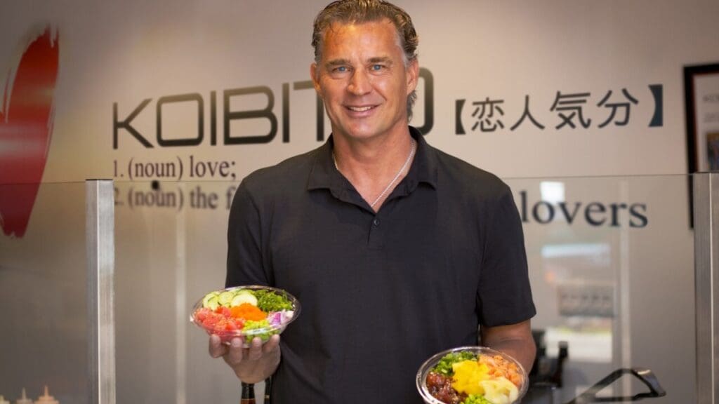 Todd Stottlemyre with poke bowls