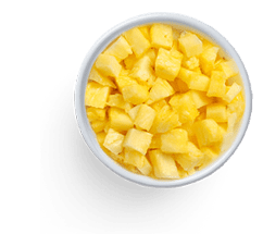 menu item, toppings, pineapple